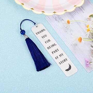 Inspirational Bookmark Gifts with Tassel for Women Men Graduation Birthday Appreciation Christmas Gift for Teacher Students Classmates Book Lovers Back to School Going Away Present for Him Her