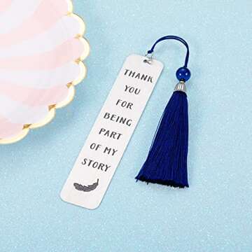 Inspirational Bookmark Gifts with Tassel for Women Men Graduation Birthday Appreciation Christmas Gift for Teacher Students Classmates Book Lovers Back to School Going Away Present for Him Her