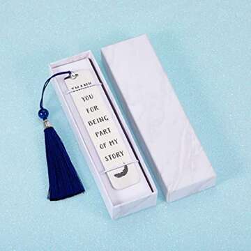 Inspirational Bookmark Gifts with Tassel for Women Men Graduation Birthday Appreciation Christmas Gift for Teacher Students Classmates Book Lovers Back to School Going Away Present for Him Her