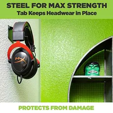 HIDEit Mount Uni-H Wall Headset Mount - Durable American Steel