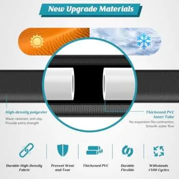 CXEZSIK Garden Hose Non-Expanding 100ft, Flexible Garden Hose with 10 Function Hose Nozzle, Lightweight, Kink Free and Water Hose for Outdoor,Yard, Lawn, Car Wash, Marine,and Camper Use