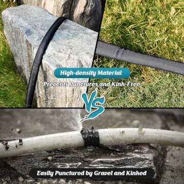 CXEZSIK Garden Hose Non-Expanding 100ft, Flexible Garden Hose with 10 Function Hose Nozzle, Lightweight, Kink Free and Water Hose for Outdoor,Yard, Lawn, Car Wash, Marine,and Camper Use