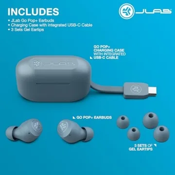JLab Go Air Pop Bluetooth Earbuds - Slate Finish