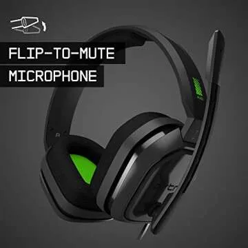 ASTRO Gaming A10 Wired Gaming Headset, Lightweight and Damage Resistant, ASTRO Audio, 3.5 mm Audio Jack, for Xbox Series X|S| One, PS5, PS4, Nintendo Switch, PC, Mac- Black/Green