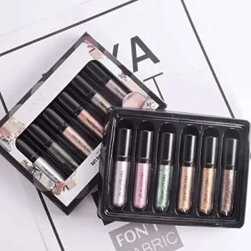 LAMUSELAND Glitter Liquid Eyeshadow Set | 6 Sparkling Colors