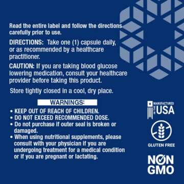 Life Extension Optimized Chromium with Crominex 3+ 500 mcg, Metabolism Health, Healthy Balance, Vegetarian, Gluten Free, Non-GMO, 500 mcg, 60 Vegetarian Capsules