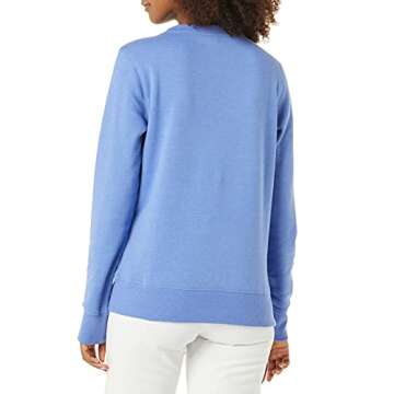 Amazon Essentials Women's French Terry Fleece Crewneck Sweatshirt (Available in Plus Size), Blue, X-Small