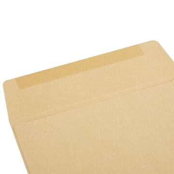 Juvale Square Envelopes, Brown Kraft Paper Envelopes for Greeting Cards, Wedding, Birthday, Anniversary Party Invitations, Sturdy and Durable, Bulk Pack - 100-Pack - 5.5x5.5