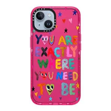 CASETiFY Impact iPhone 14 Case [4X Military Grade Drop Tested / 8.2ft Drop Protection] - You are Exactly - Bubblegum