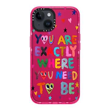CASETiFY Impact iPhone 14 Case [4X Military Grade Drop Tested / 8.2ft Drop Protection] - You are Exactly - Bubblegum