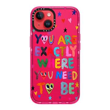 CASETiFY Impact iPhone 14 Case [4X Military Grade Drop Tested / 8.2ft Drop Protection] - You are Exactly - Bubblegum