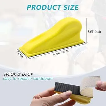 ZEHIQ 61 Pieces Detail Sanding Refill 3.5 x 1 inch, Micro Sander Kit for Small Projects Hook and Loo...