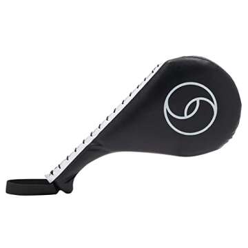 Juvale 2 Pack Taekwondo Kick Pads - Black Boxing Paddles for Karate Gear, Kickboxing, and TKD Sparring Gear - 15 x 2.5 x 7.5 Inch