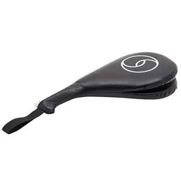 Juvale 2 Pack Taekwondo Kick Pads - Black Boxing Paddles for Karate Gear, Kickboxing, and TKD Sparring Gear - 15 x 2.5 x 7.5 Inch