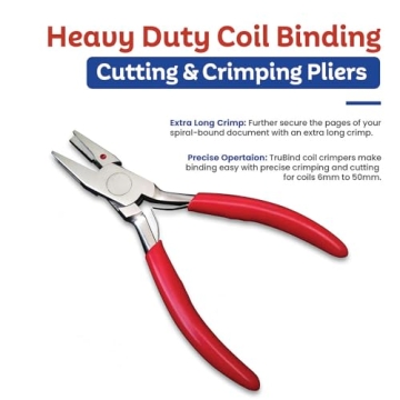 TruBind Heavy Duty Coil Binding Pliers With Rubber Handles