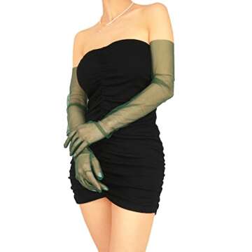 Elegant QRBTSCL Tulle Wedding Gloves for Every Occasion