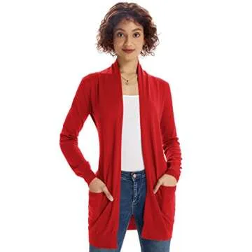 Oversized Women's Open Front Cardigan with Pockets