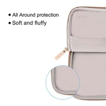 MOSISO Laptop Sleeve Bag 16 inch Compatible with MacBook Air 15 inch 2025-2023 M3 M2/Pro 16 inch 2025-2019 M4 M3 M2 M1, 15-15.6 inch Notebook, PU Leather Padded Bag Waterproof Case, Apricot