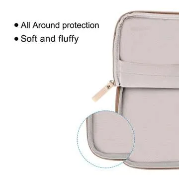 MOSISO Laptop Sleeve Bag 16 inch Compatible with MacBook Air 15 inch 2025-2023 M3 M2/Pro 16 inch 2025-2019 M4 M3 M2 M1, 15-15.6 inch Notebook, PU Leather Padded Bag Waterproof Case, Apricot