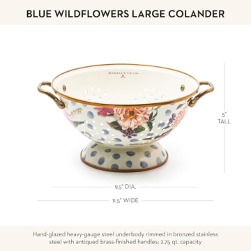Stunning MacKenzie-Childs Enamel Colander for Your Kitchen