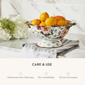 Stunning MacKenzie-Childs Enamel Colander for Your Kitchen