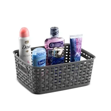 Versatile Set of 6 Plastic Storage Baskets for Organization