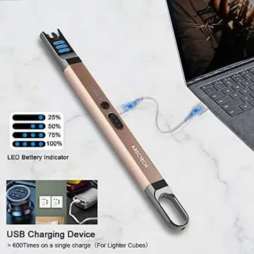 ARECTECH Rechargeable Electric Candle Lighter for Safe Use