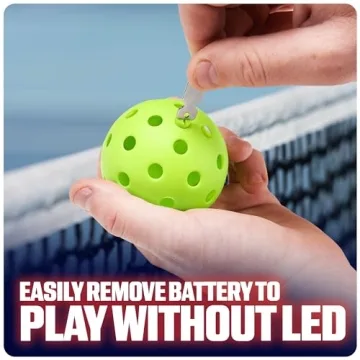 GlowCity LED Pickleball Set for Nighttime Play 12-20 Hours