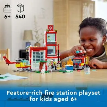 LEGO City Fire Station Set 60320 with Helicopter & Fire Engine