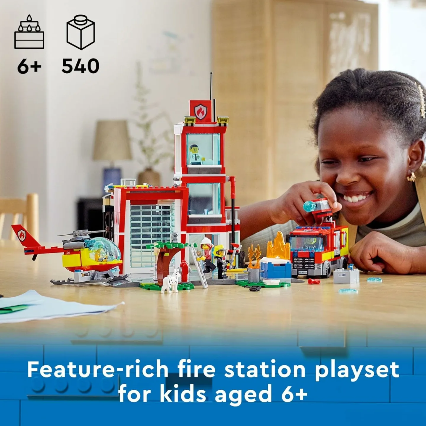LEGO City Fire Station Set 60320 with Helicopter & Fire Engine