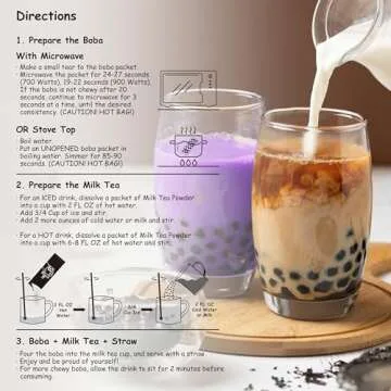 Boba Moo Premium Boba Tea Kit Combo (Classic & Taro) - Only 10,000 Kits Yearly, Small Batch Bubble T...
