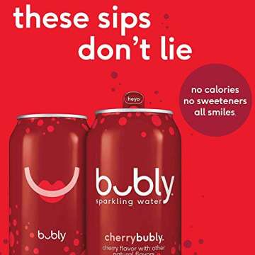 Bubly Cherry Sparkling Water - 18 Pack of 12 Fl Oz Cans