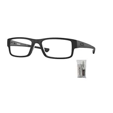 Oakley Airdrop OX8046 804601 53MM Satin Black Rectangular Eyeglasses for Men + BUNDLE With Designer ...