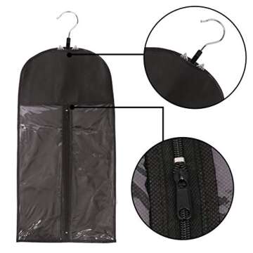2 Pack Hair Extension Storage Bag Hair Extension Hanger Strong Holder Dust-Proof Portable Suit with Transparent Zip Up Closure- Lightweight, Waterproof and Portable (Black)