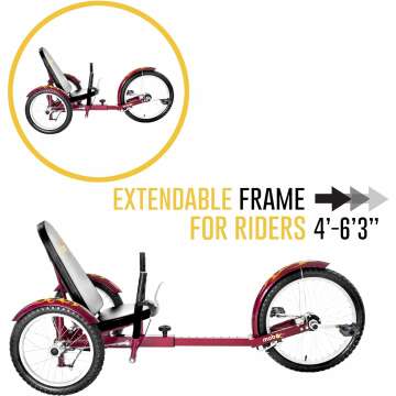 Mobo Triton Pro Adult Tricycle - Comfortable Beach Cruiser