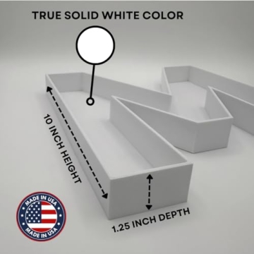 Hard Plastic Reusable Fillable Letters Numbers Serving Trays for Party Decoration (6, White)