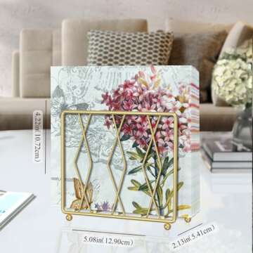 LWSFF Napkin Holder for Table, Modern Metal Napkin Holders for Paper Napkins & Kitchen Dining & Coun...