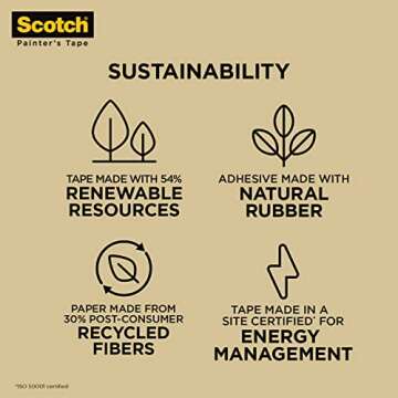 Scotch General Purpose Masking Tape, Tan, Tape for Labeling, Bundling and General Use, Multi-Surface...