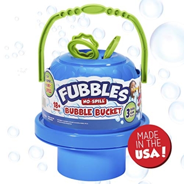 No-Spill Fubbles Big Bubble Bucket for Kids Outdoor Fun