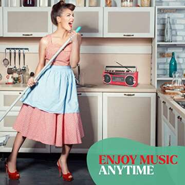 AudioBox RXC-25BT Retrobox 2 Way Speaker System Boombox w/Bluetooth Connectivity, AM/FM/SW, USB and ...