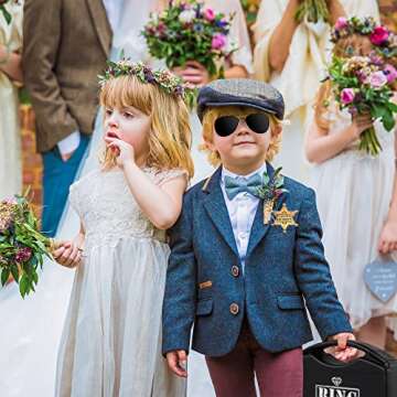 Ring Wedding Bearer Security:Ring Wedding Security Set Ring Box Bearer + Glasses + Earpiece + Badge Ring Gifts Proposal