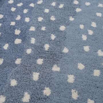 Antelope Cheetah Blue Wool Area Rug - Handmade Elegance