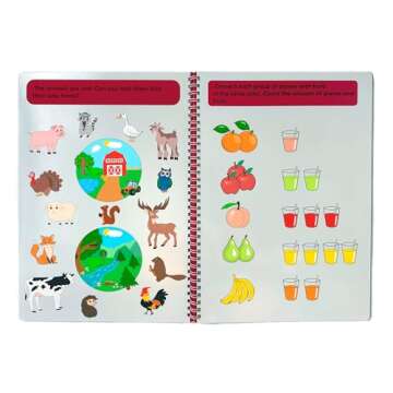 Wipe Clean Activity Workbook for Kids Ages 3-5, Dot to Dots, Mazes, Colors, Shapes, Logic, Pen Control, Hand-Eye Coordination, Travel Buddy, Dry Erase, Tracing