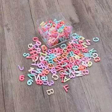 Exceart 200pcs Resin Alphabet Beads for DIY Crafting