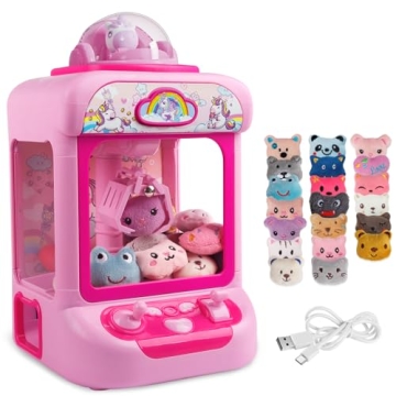 Magical Unicorn Claw Machine for Kids with Plush Toys