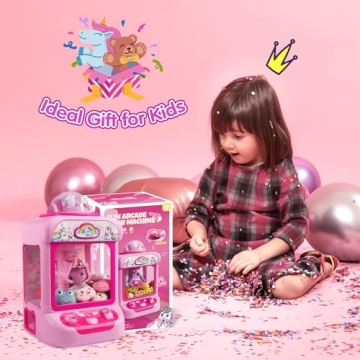 Magical Unicorn Claw Machine for Kids with Plush Toys