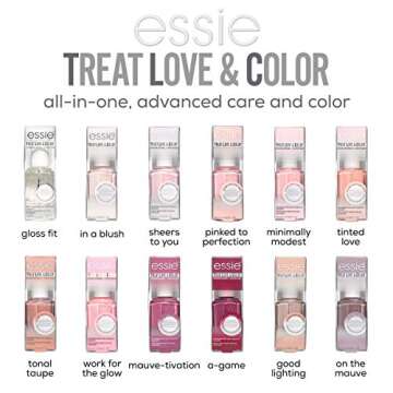 essie treat love & color strengthener for normal to dry/brittle nails pinked to perfection 0.46 fluid ounces
