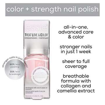essie treat love & color strengthener for normal to dry/brittle nails pinked to perfection 0.46 fluid ounces
