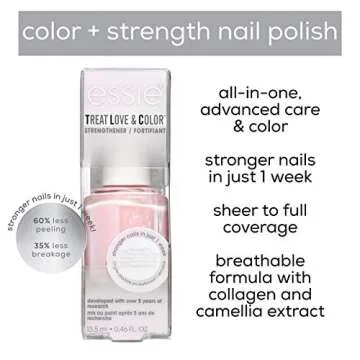 essie treat love & color strengthener for normal to dry/brittle nails pinked to perfection 0.46 fluid ounces
