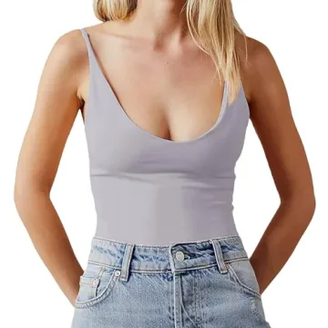 Stylish Tankaneo Women's V Neck Sleeveless Cami Top